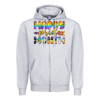 Heather Grey Western Happy Pride Month LGBTQ+ Zipper Hoodie - BundleAndBundleShop
