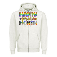 Oatmeal Heather Western Happy Pride Month LGBTQ+ Zipper Hoodie - BundleAndBundleShop