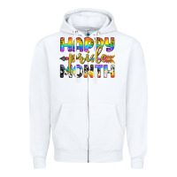 White Western Happy Pride Month LGBTQ+ Zipper Hoodie - BundleAndBundleShop