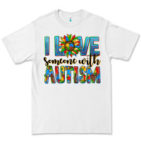 White ı love someone with autism Premium Tee - AdoDesignShop