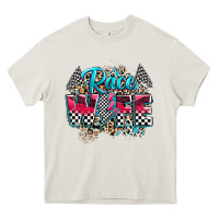Cream race wife Heavy Core Tee - Zillion Design Studio