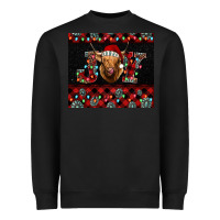 Black highland cow joy Christmas Heavyweight Sweatshirt - BarkalooDesign