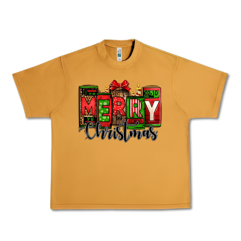 Merry Christmas License Plate Letters Urban Heavy Tee by Jasminsmagicworld | Teevron