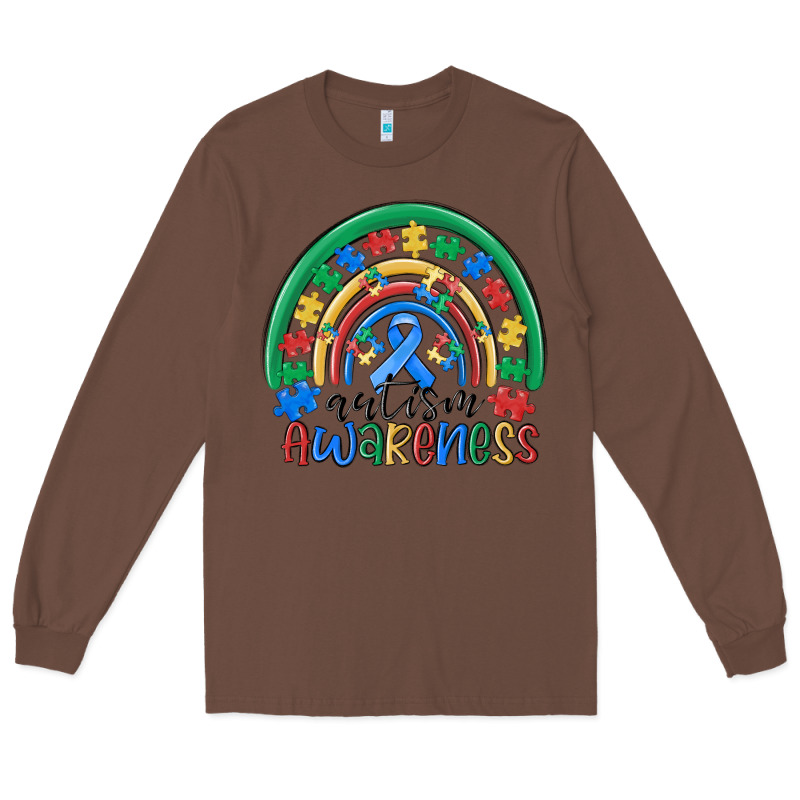 Autism Awareness Rainbow Long Sleeve Tee by MaliasSmallBusiness | Teevron