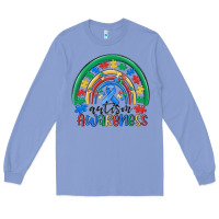 Colony Blue autism awareness rainbow Long Sleeve Tee - MaliasSmallBusiness