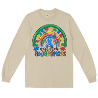 Mushroom autism awareness rainbow Long Sleeve Tee - MaliasSmallBusiness