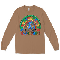 Toasted Coconut autism awareness rainbow Long Sleeve Tee - MaliasSmallBusiness