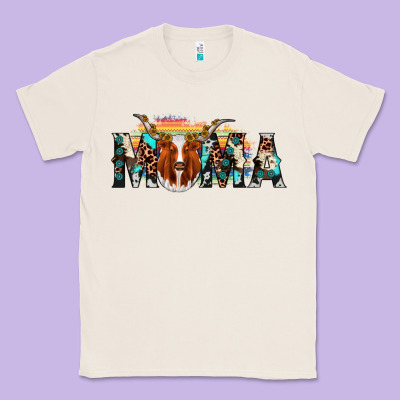 Longhorn Mama Classic Tee Designed By Adodesignshop