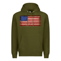 Army Green American flag Premium Hoodie - JahusDesignShop