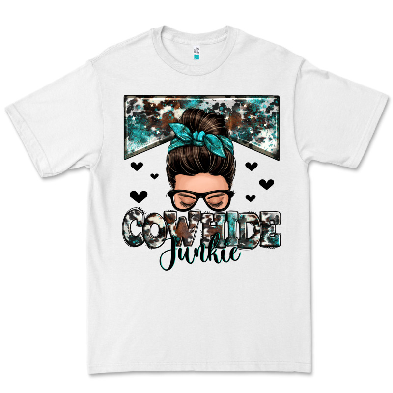 Cowhide Junkie Messy Bun Premium Tee by Zillion Design Studio | Teevron