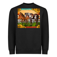 Black Western Ranch Horses Heavyweight Sweatshirt - LillyAllenDesigns