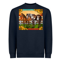 Navy Western Ranch Horses Heavyweight Sweatshirt - LillyAllenDesigns