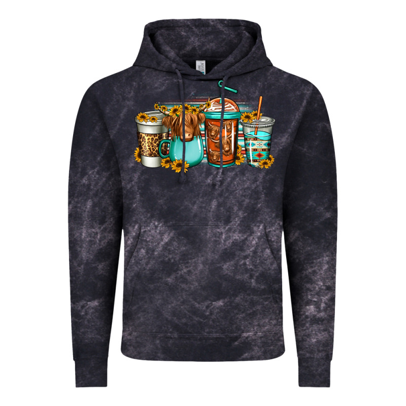 Longhaired Cow Coffee Cups Vintage Hoodie by Jasminsmagicworld | Teevron
