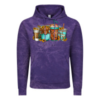 Cloud Purple longhaired cow coffee cups Vintage Hoodie - Jasminsmagicworld