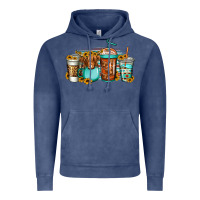 Vintage Denim longhaired cow coffee cups Vintage Hoodie - Jasminsmagicworld