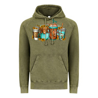 Vintage Olive longhaired cow coffee cups Vintage Hoodie - Jasminsmagicworld