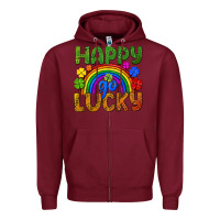 Burgundy Western Happy Go Lucky LGBTQ+ Zipper Hoodie - BundleAndBundleShop