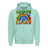 Seafoam Western Happy Go Lucky LGBTQ+ Zipper Hoodie - BundleAndBundleShop