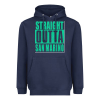 Navy Straight Outta San Marino Heavyweight Hoodie - Bettercallsaul