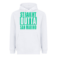 White Straight Outta San Marino Heavyweight Hoodie - Bettercallsaul