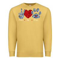Antique Gold Peace Love Paws Premium Sweatshirt - Bettercallsaul