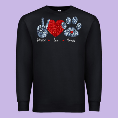 Peace Love Paws Premium Sweatshirt Designed By Bettercallsaul