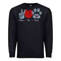 Black Peace Love Paws Premium Sweatshirt - Bettercallsaul