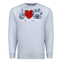 Heather Grey Peace Love Paws Premium Sweatshirt - Bettercallsaul