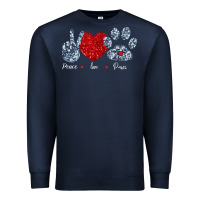 Navy Peace Love Paws Premium Sweatshirt - Bettercallsaul