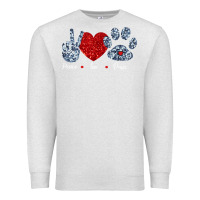 Oatmeal Heather Peace Love Paws Premium Sweatshirt - Bettercallsaul