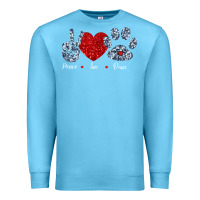 Ocean Blue Peace Love Paws Premium Sweatshirt - Bettercallsaul