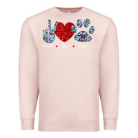 Pale Pink Peace Love Paws Premium Sweatshirt - Bettercallsaul