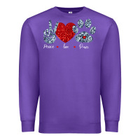 Purple Peace Love Paws Premium Sweatshirt - Bettercallsaul