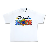 White proud mom autism Urban Heavy Tee - BarkalooDesign