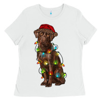 White Christmas labrador retriever Ladies Tee - RanaPortraitStore