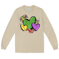 Mardi Gras Hearts Long Sleeve Tee | Teevron