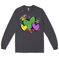 Smoke mardi gras hearts Long Sleeve Tee - MaliasSmallBusiness