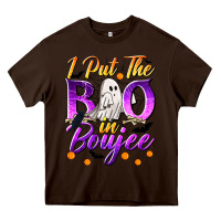 Chocolate Brown I Put The Boo In Boujee Heavy Core Tee - texasbilliewilder