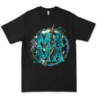 Black cowhide mama lighting bolt Premium Tee - Zillion Design Studio