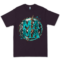 Plum cowhide mama lighting bolt Premium Tee - Zillion Design Studio