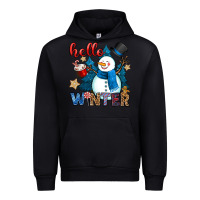 Black hello winter Urban Hoodie - OliviaCreatesArt