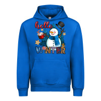 Cobalt hello winter Urban Hoodie - OliviaCreatesArt
