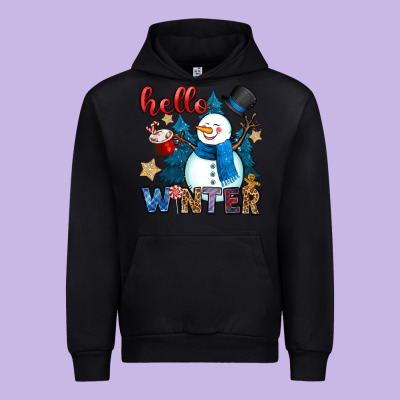 Hello Winter Urban Hoodie Designed By Oliviacreatesart