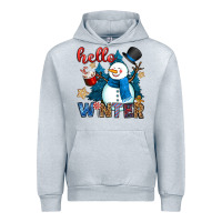 Heather Grey hello winter Urban Hoodie - OliviaCreatesArt