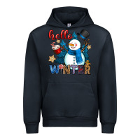 Navy hello winter Urban Hoodie - OliviaCreatesArt