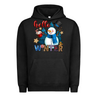Pigment Black hello winter Urban Hoodie - OliviaCreatesArt