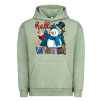 Pigment Oil Green hello winter Urban Hoodie - OliviaCreatesArt