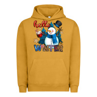 Pigment Peanut Butter hello winter Urban Hoodie - OliviaCreatesArt