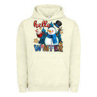 Pigment Pistachio hello winter Urban Hoodie - OliviaCreatesArt