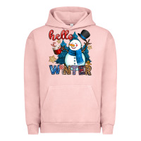 Pigment Salmon hello winter Urban Hoodie - OliviaCreatesArt